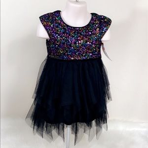 Kids Sequence Mesh Dress
